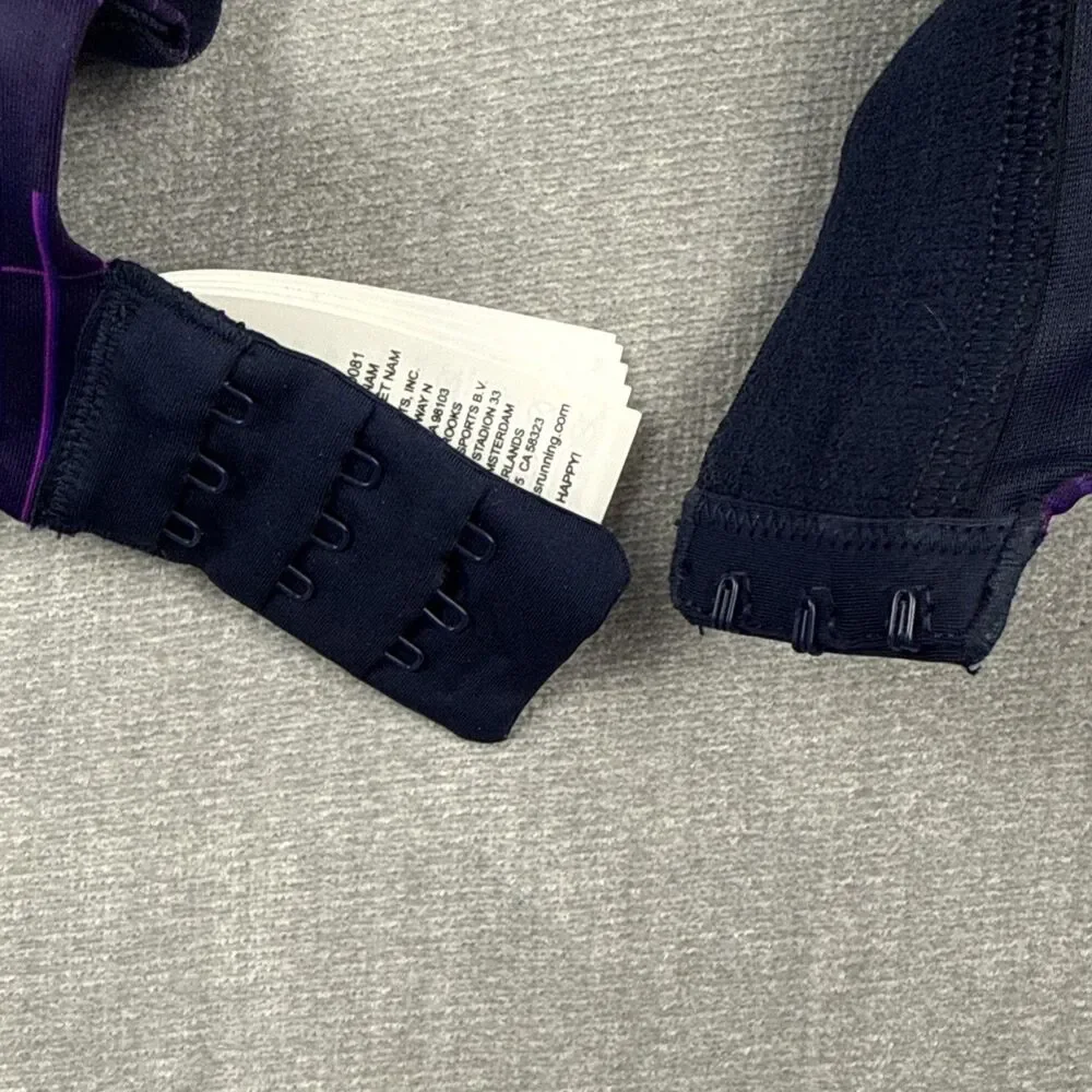 Brooks Drive Convertible Run Bra 36DD Matrix Navy Print Sweat-Wicking